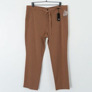 Kut From The Kloth Womens Tapered Drawstring Pants Brown Size 14